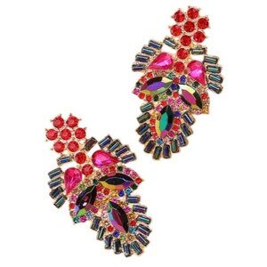 2/$24 Colorful Statement Crystal Drop Earrings